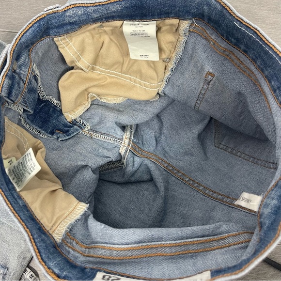 Rag & Bone Ankle Skinny Jeans in Lynn Holes 28 Chewed Hem Patchwork Light Wash - Picture 12 of 16